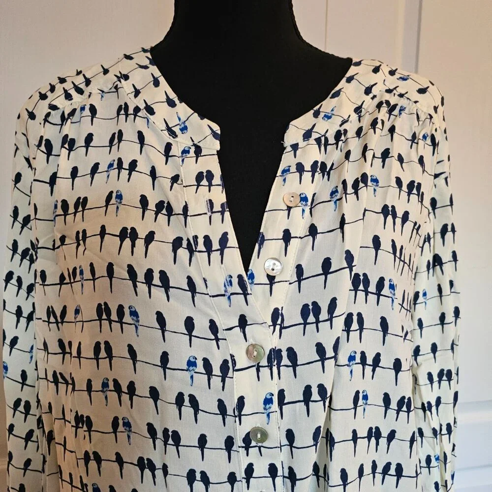 Jane and Delancey Long Sleeve Blouse with Birds! New with Tags! Size 3X - Picture 2 of 7